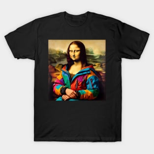 Mona Lisa Inspired - Funny Snowboarding T-Shirt